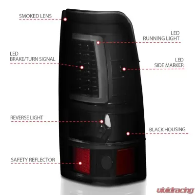 Anzo USA Tail Light Assembly Chevrolet - 311334