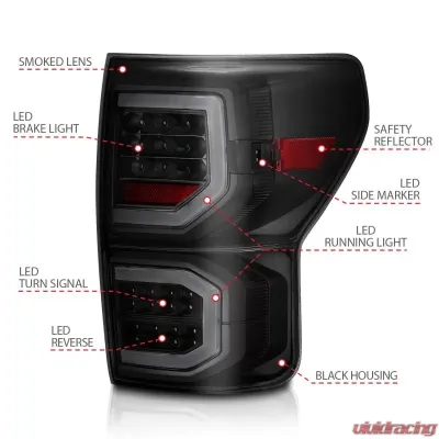 Anzo USA Tail Light Assembly Toyota Tundra 2007-2013 - 311337