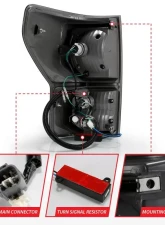 Anzo USA Tail Light Assembly Toyota Tundra 2007-2013                                     - 311337 - Image 5