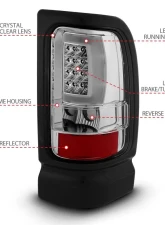 Anzo USA Tail Light Assembly Dodge                                     - 311341 - Image 4