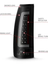 Anzo USA Tail Light Assembly                                     - 311345 - Image 4