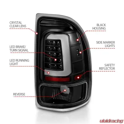 Anzo USA Tail Light Assembly Dodge Dakota 1997-2004 - 311347