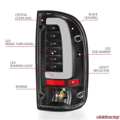 Anzo USA Tail Light Assembly Toyota Tacoma 1995-2004 - 311353