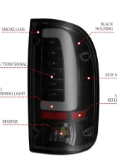 Anzo USA Tail Light Assembly Toyota Tacoma 1995-2004                                     - 311354 - Image 4