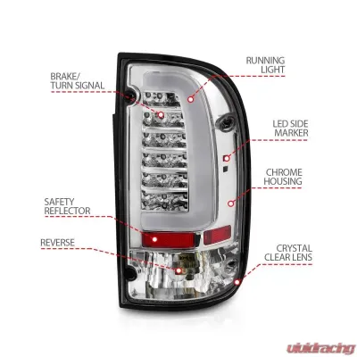 Anzo USA Tail Light Assembly Toyota Tacoma 1995-2004 - 311355