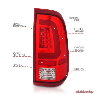 Anzo USA Tail Light Assembly Ford 2008-2016 - 311358