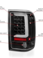 Anzo USA Tail Light Assembly Ford Ranger 1993-1997                                     - 311359 - Image 4