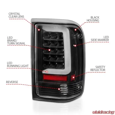 Anzo USA Tail Light Assembly Ford Ranger 1993-1997 - 311359