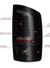 Anzo USA Tail Light Assembly Dodge                                     - 311369 - Image 4