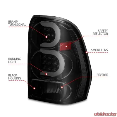 Anzo USA Tail Light Assembly Chevrolet TrailBlazer 2003-2008 - 311372