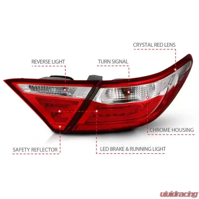 Anzo USA Tail Light Assembly Toyota Camry 2015-2017 - 321335