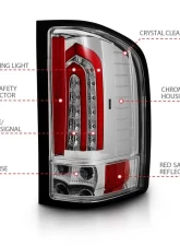 Anzo USA Tail Light Assembly Chevrolet Silverado 1500 2007-2013                                     - 321341 - Image 4