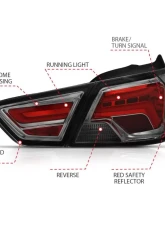 Anzo USA Tail Light Assembly Chevrolet Impala 2014-2018                                     - 321345 - Image 4