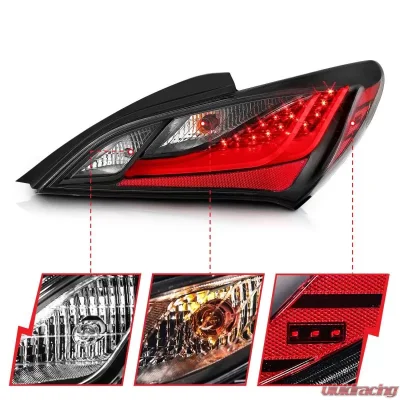 Anzo USA Tail Light Assembly Hyundai Genesis Coupe 2010-2013 - 321347