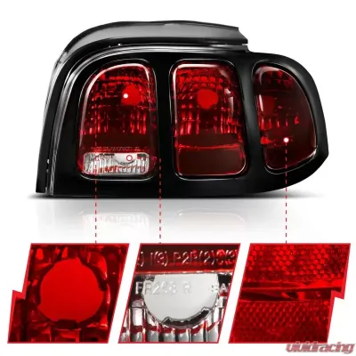 Anzo USA Tail Light Assembly Ford Mustang 1994-1998 - 321350