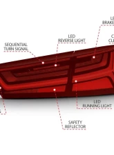 Anzo USA Tail Light Assembly Audi 80 1988                                     - 321353 - Image 4