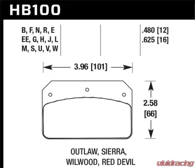 Hawk Performance Blue 9012 - HB100E.480