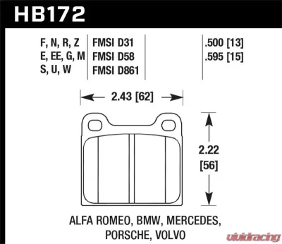 Hawk Performance HPS 5.0 - HB172B.595