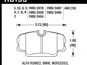 Hawk Performance Disc Brake Pad - HB195EE.640 - Image 2