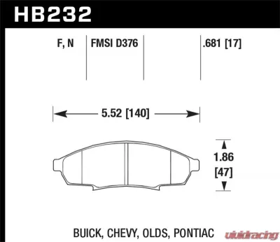 Hawk Performance HPS Front - HB232F.681