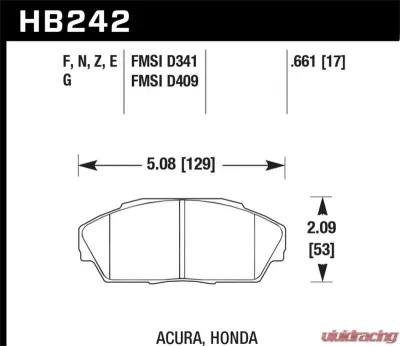 Hawk Performance HPS 5.0 Front - HB242B.661