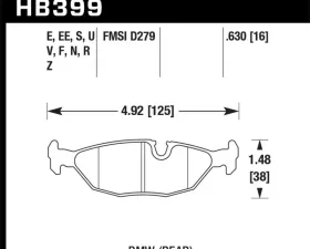 Hawk Performance Disc Brake Pad BMW Rear