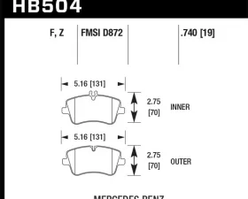 Hawk Performance Disc Brake Pad Front Mercedes Several Models CLEARANCE