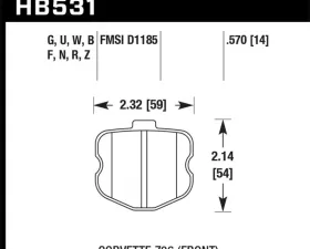 Hawk Performance Disc Brake Pad Front Chevrolet Corvette 2006-2013 CLEARANCE