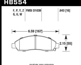 Hawk Performance Disc Brake Pad Front