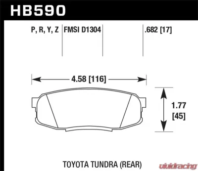 Hawk Performance HP Plus Rear - HB590N.682