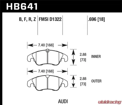 Hawk Performance HPS 5.0 Audi Front - HB641B.696