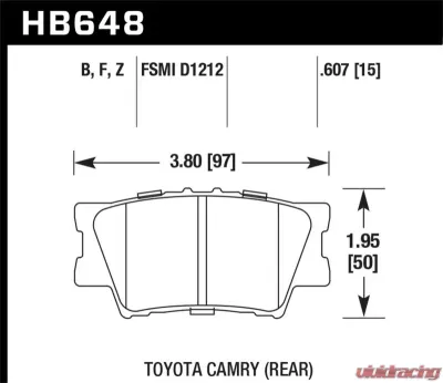 Hawk Performance HPS Rear - HB648F.607