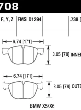 Hawk Performance HPS 5.0 BMW Front                                     - HB708B.738 - Image 2