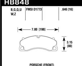 Hawk Performance DTC-60 Porsche Front