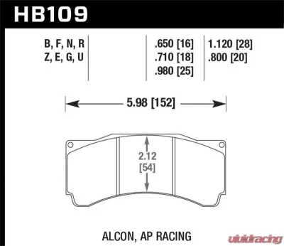 Hawk Performance DTC-30 Disc Brake Pad - HB109W.710