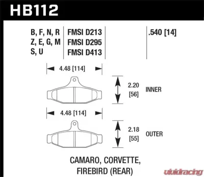 Hawk Performance ER-1 Disc Brake Pad - HB112D.540
