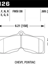 Hawk Performance ER-1 Disc Brake Pad                                     - HB126D.505 - Image 2