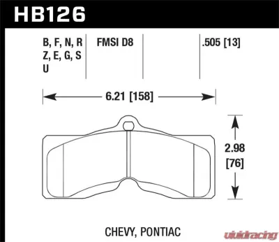 Hawk Performance ER-1 Disc Brake Pad - HB126D.505