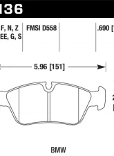 Hawk Performance ER-1 Disc Brake Pad                                     - HB136D.690 - Image 2