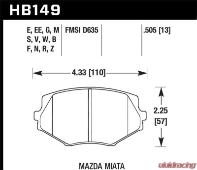 Hawk Performance ER-1 Disc Brake Pad - HB149D.505