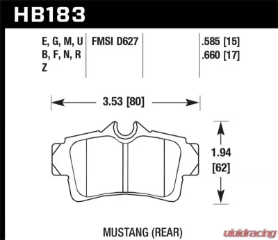 Hawk Performance ER-1 Disc Brake Pad - HB183D.585
