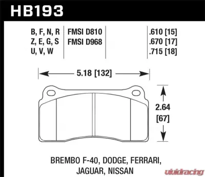 Hawk Performance ER-1 Disc Brake Pad - HB193D.610