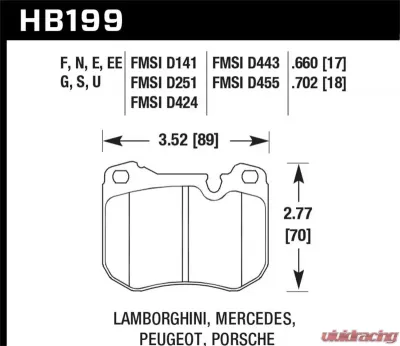 Hawk Performance ER-1 Disc Brake Pad - HB199D.702