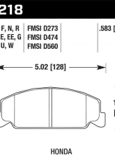 Hawk Performance ER-1 Disc Brake Pad                                     - HB218D.583 - Image 2