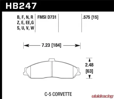 Hawk Performance ER-1 Disc Brake Pad - HB247D.575
