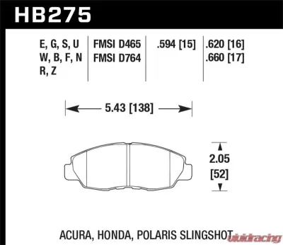 Hawk Performance ER-1 Disc Brake Pad - HB275D.620