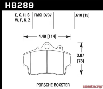 Hawk Performance ER-1 Disc Brake Pad - HB289D.610