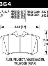Hawk Performance ER-1 Disc Brake Pad                                     - HB364D.587 - Image 2