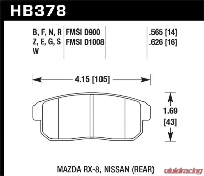 Hawk Performance ER-1 Disc Brake Pad - HB378D.565
