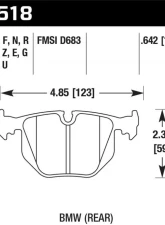 Hawk Performance ER-1 Disc Brake Pad                                     - HB518D.642 - Image 2